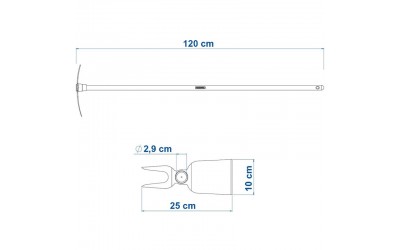 ΤΣΑΠΑΚΙ ΔΙΧΑΛΟ ΜΕ ΣΤΥΛΙΑΡΙ 110cmTRAMONTINA 77802/501