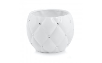 ΚΕΡΑΜΙΚΟ ΚΑΣΠΩ ΣΦΑΙΡΙΚΟ GLAMOUR 16x13cm ΛΕΥΚΟ